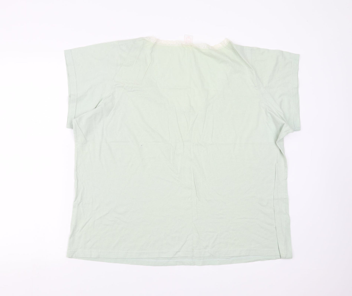 Sainsburys Womens Green Solid  Top Pyjama Top Size 22