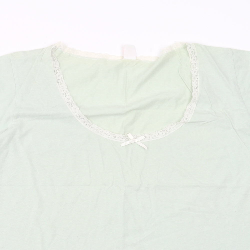 Sainsburys Womens Green Solid  Top Pyjama Top Size 22