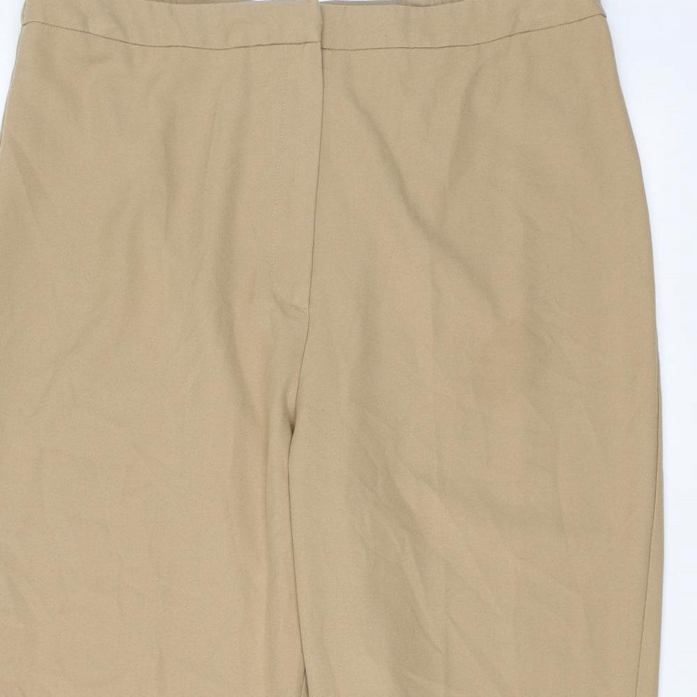 Agenda Womens Beige   Cropped Trousers Size 20 L23 in
