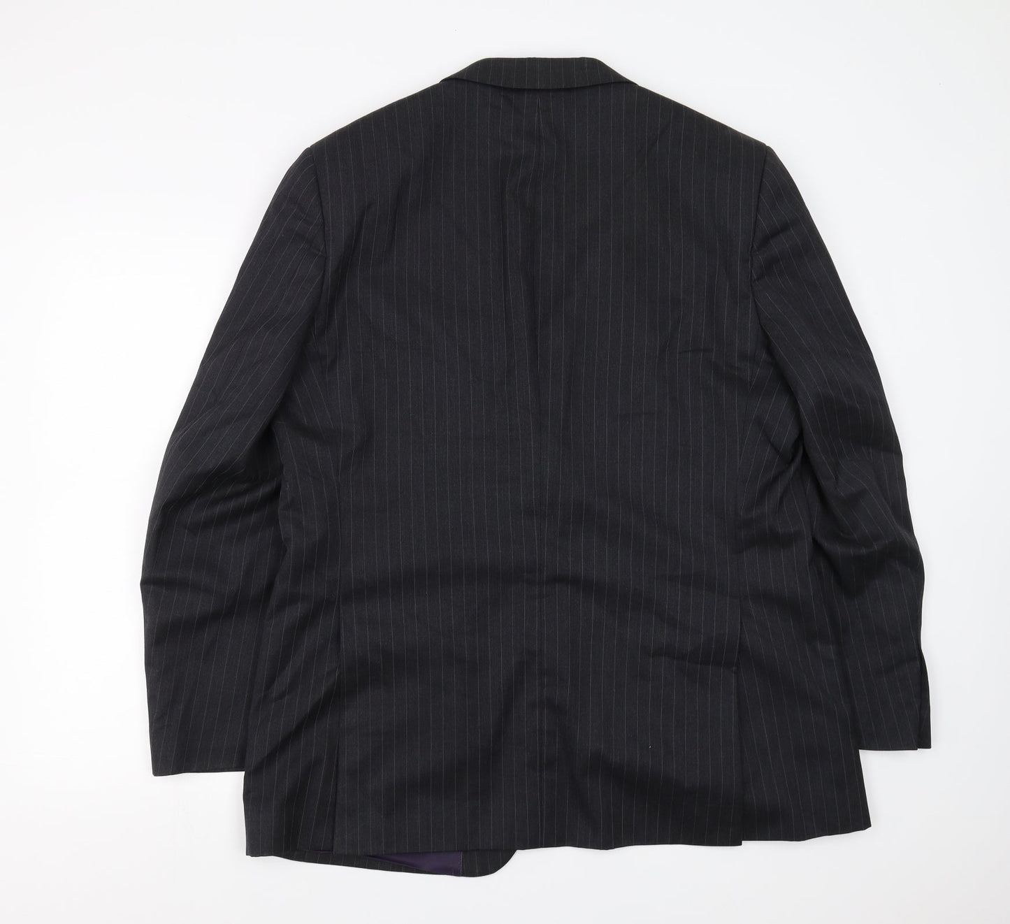 Greenwoods Mens Grey Striped  Jacket Suit Jacket Size 42