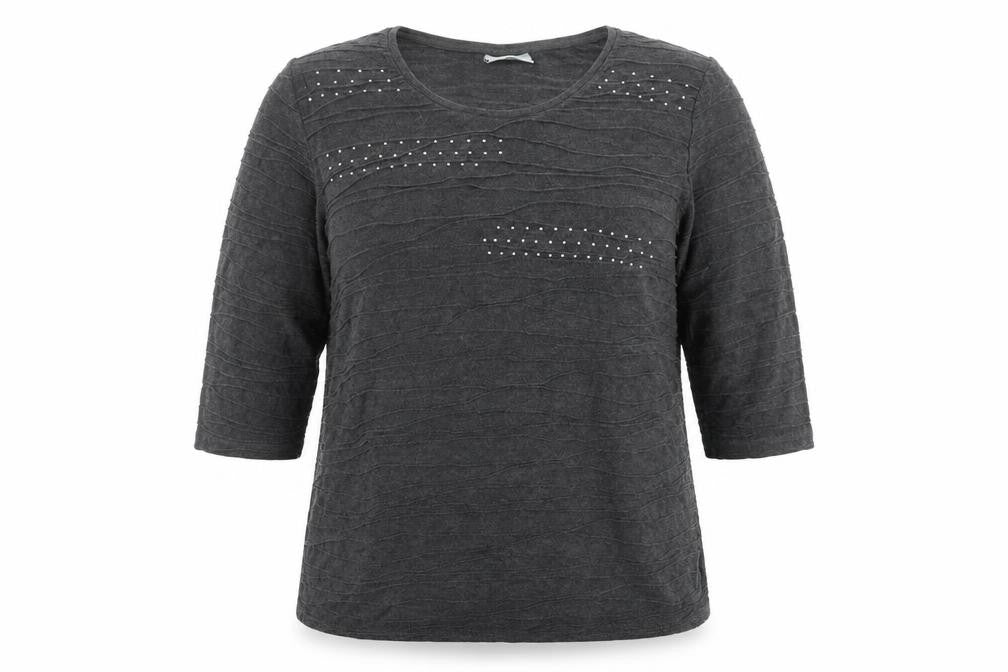 Canda Womens Grey   Basic T-Shirt Size XL
