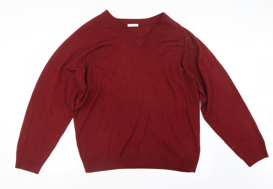 Simon Taylor Mens Red  Knit Pullover Jumper Size M