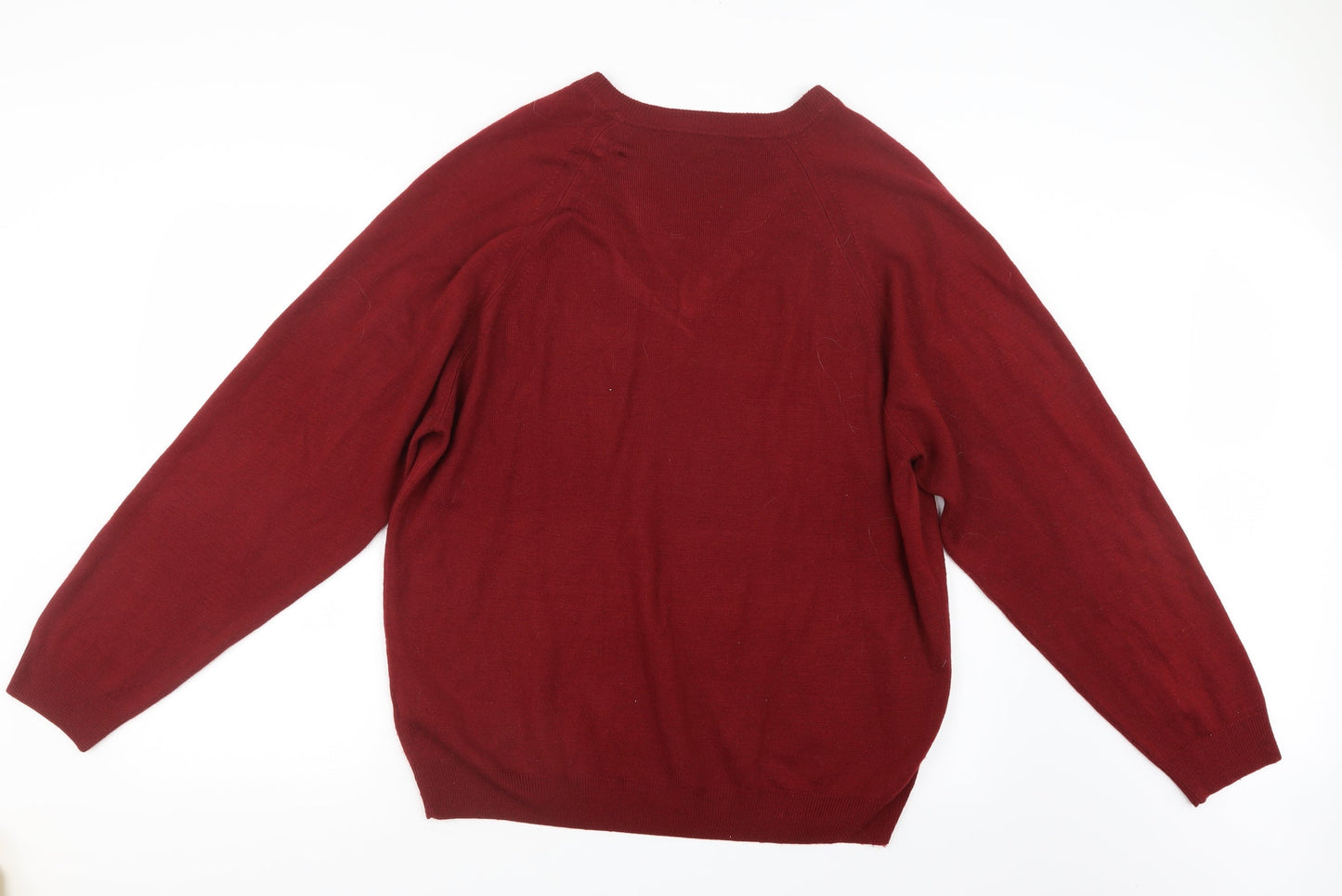Simon Taylor Mens Red  Knit Pullover Jumper Size M