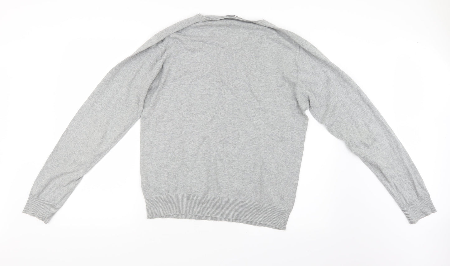 H&M Womens Grey  Knit Pullover Jumper Size M