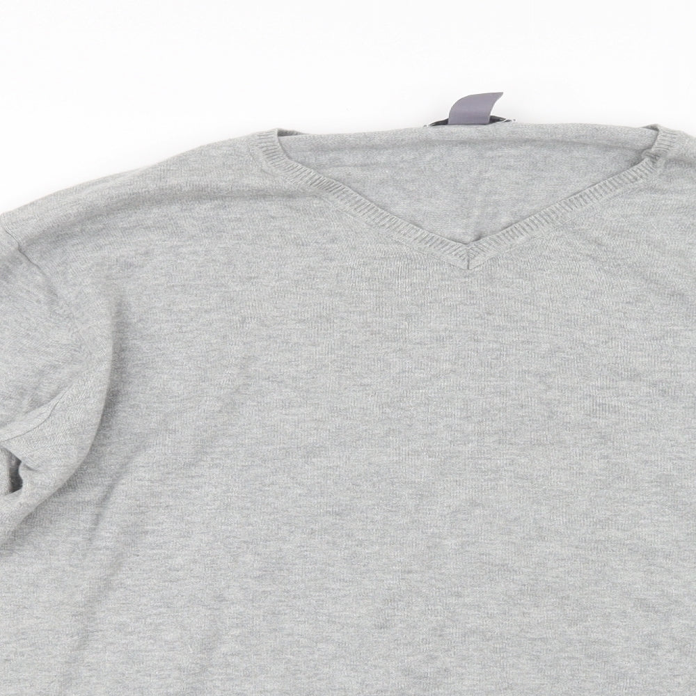 H&M Womens Grey  Knit Pullover Jumper Size M