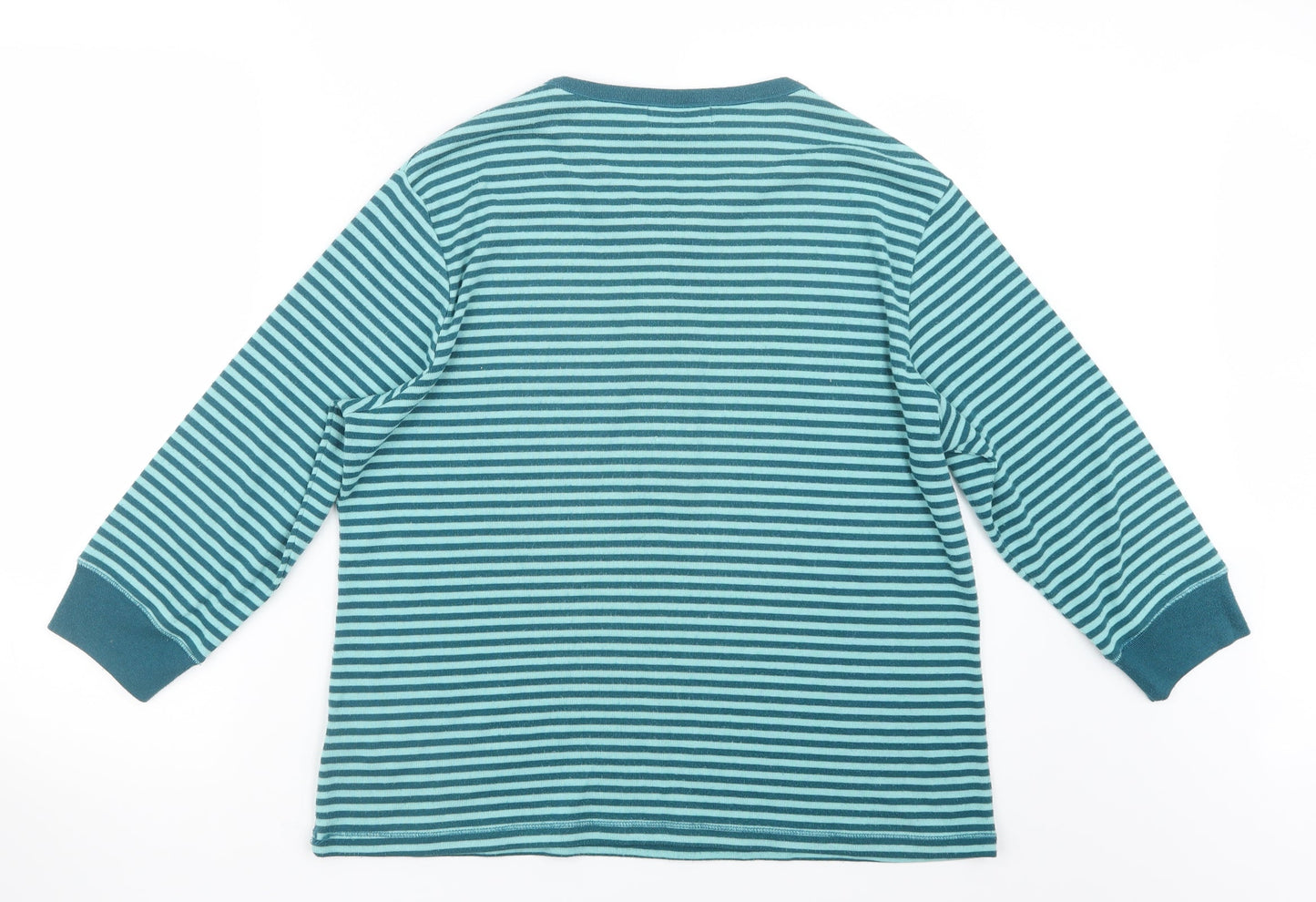 Fabrizio Womens Green Striped  Pullover Jumper Size XL
