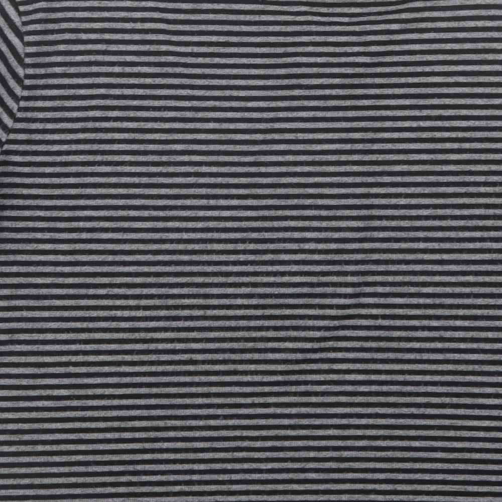 Fabrizio Womens Grey Striped Knit Pullover Jumper Size XL
