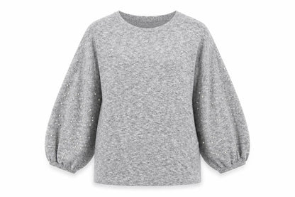 Tu Womens Grey  Knit Pullover Jumper Size 12