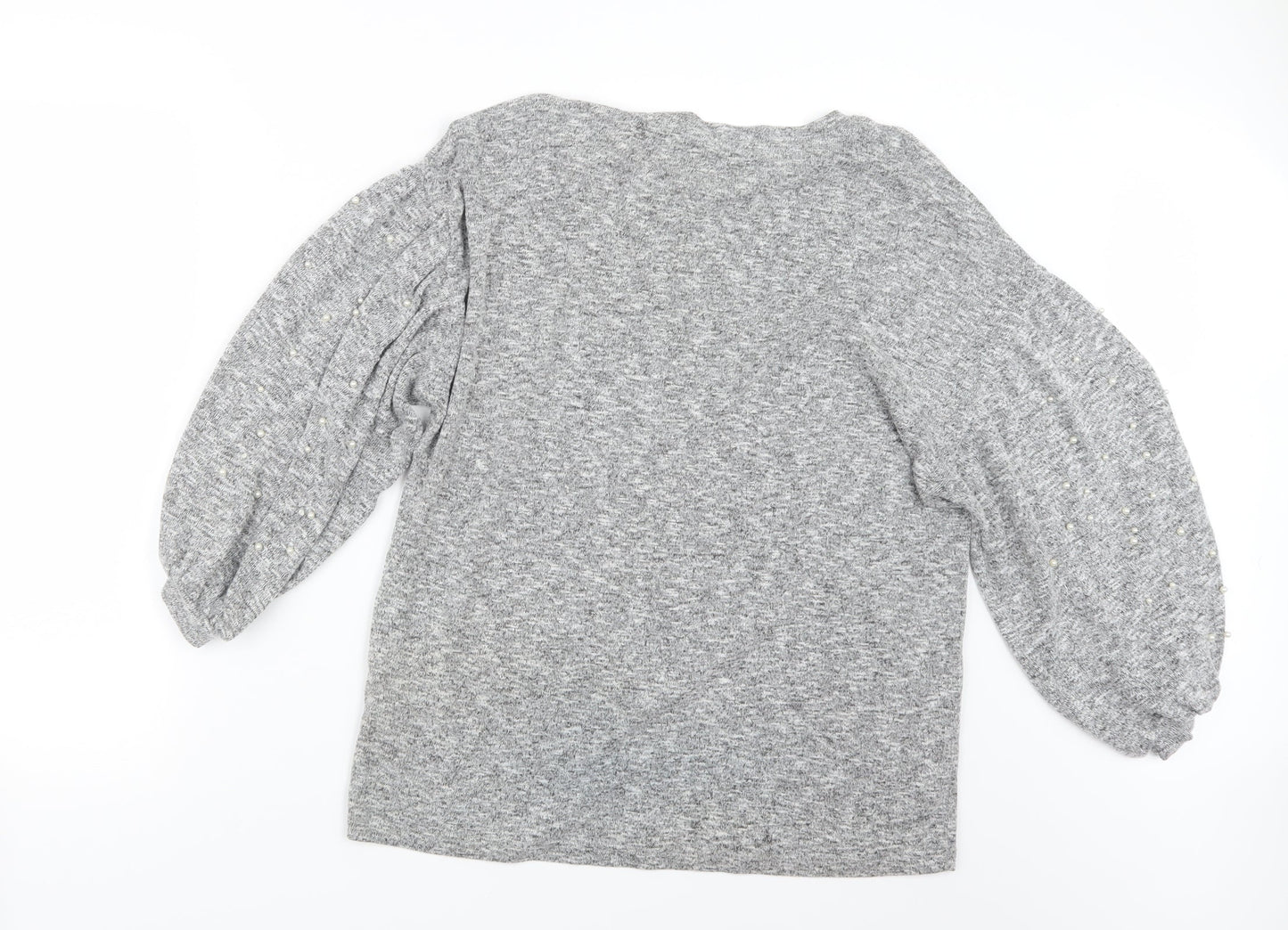 TU Womens Grey  Knit Pullover Jumper Size 12