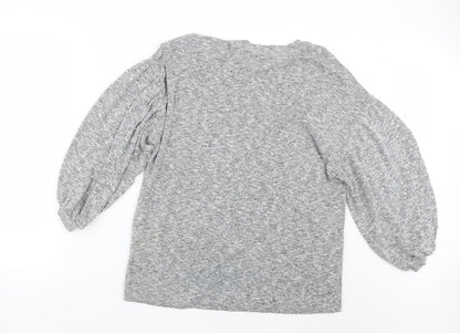 Tu Womens Grey  Knit Pullover Jumper Size 12