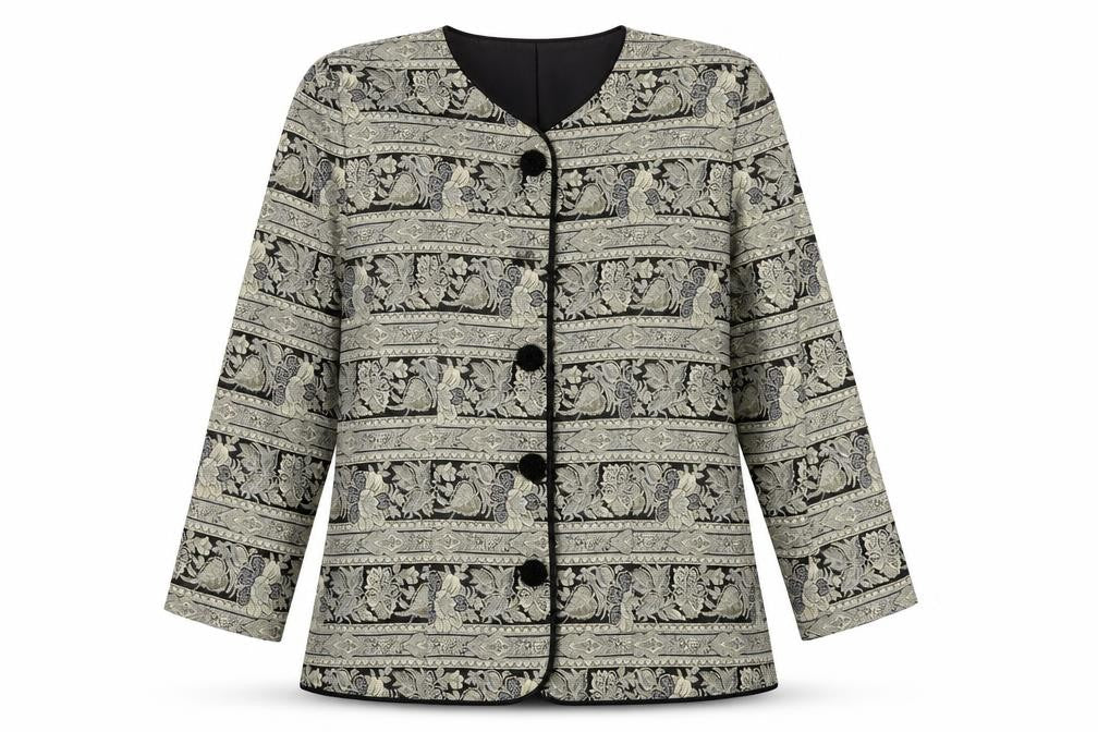 JFW Womens Gold Geometric  Jacket  Size 14