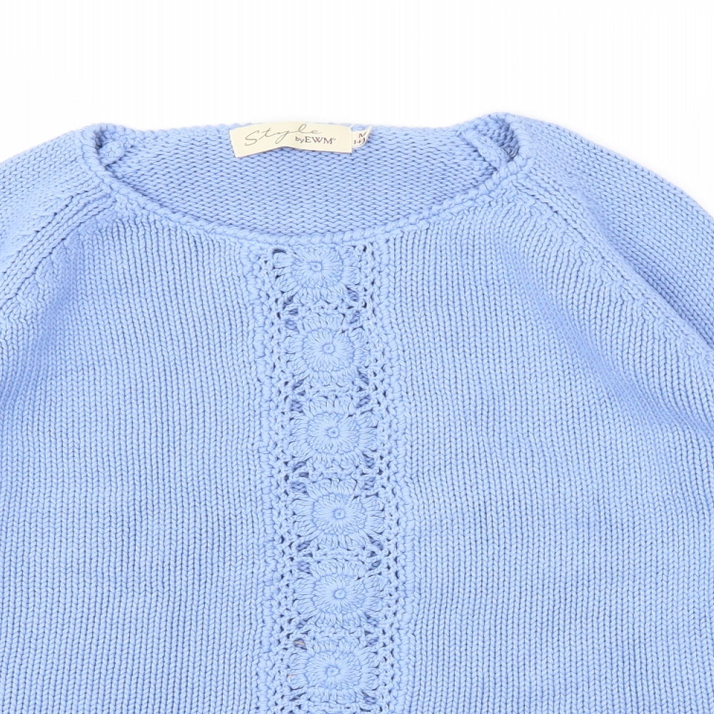 Style Womens Blue   Pullover Jumper Size M
