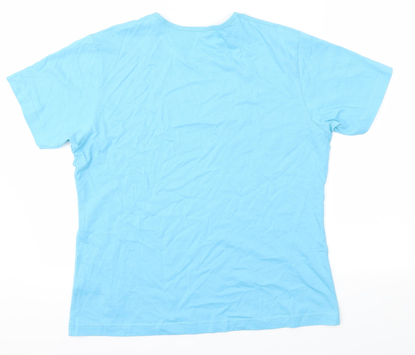 Kustom Kit Womens Blue Houndstooth  Basic T-Shirt Size 14