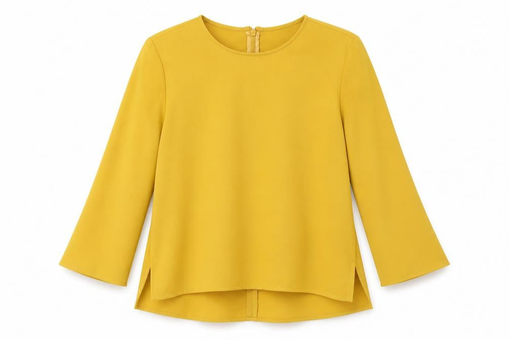 TOPSHOP  Womens Yellow   Basic Blouse Size 6