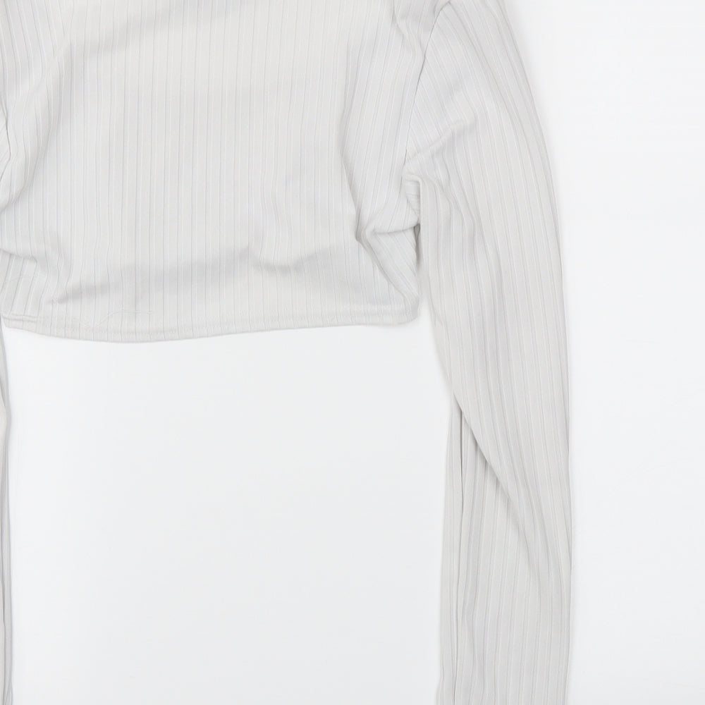 Pretty Little Thing  Womens White   Basic T-Shirt Size 10