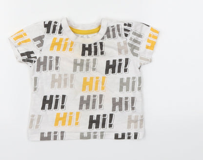 Additional front view of Primark boys’ white basic t-shirt, size 9-12, months