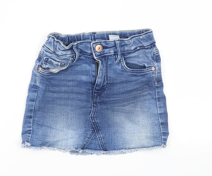 Additional front view of DENIM girls’ blue a-line skirt, size 5-6, years
