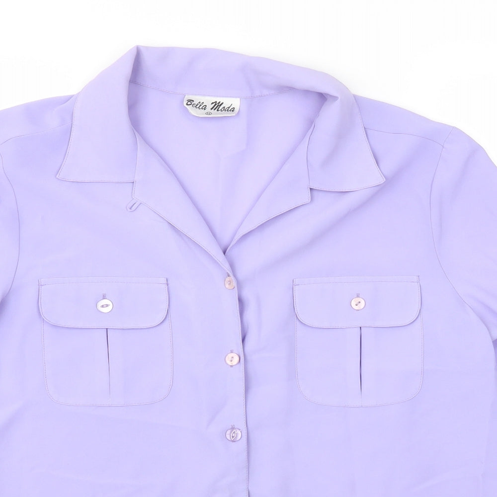 Bella moda Womens Purple   Basic T-Shirt Size 14