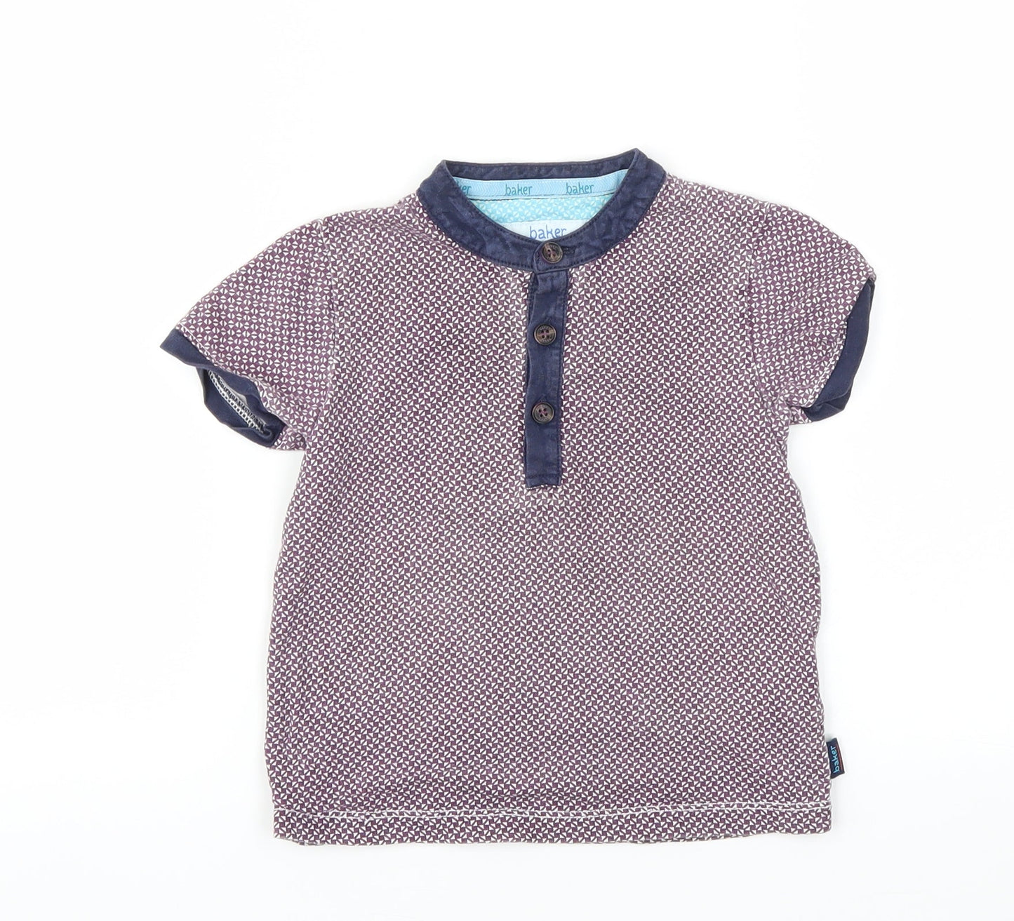 Baker Boys Purple Argyle/Diamond  Basic T-Shirt Size 18-24 Months