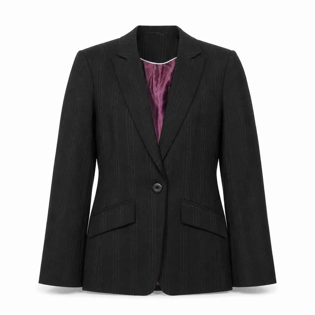 NEXT  Womens Black Striped  Jacket Blazer Size 10