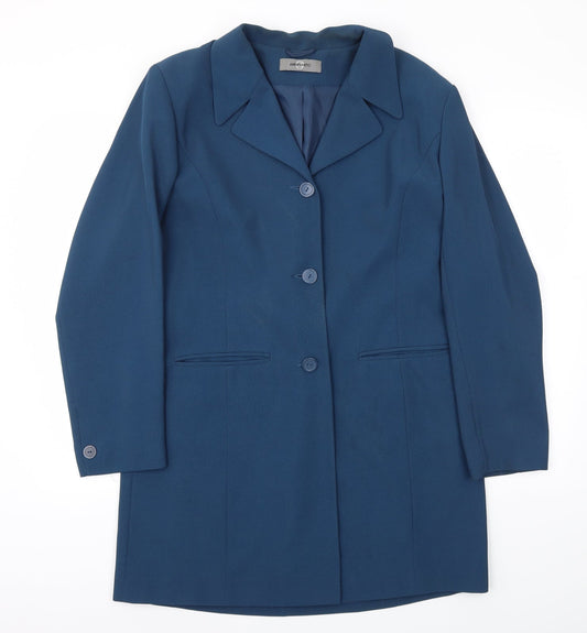 AMARANTO Womens Blue   Jacket Blazer Size 14