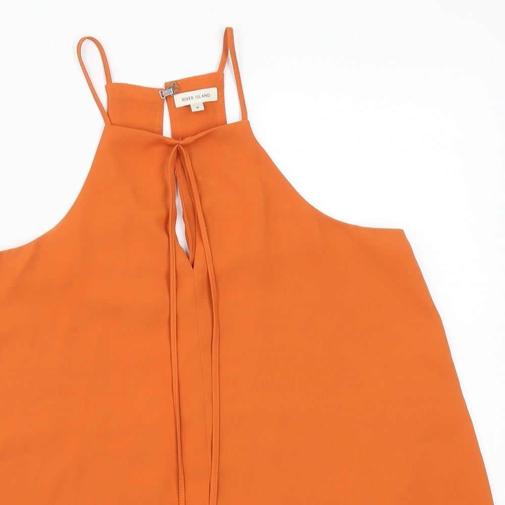 River Island Womens Orange   Basic Tank Size 8