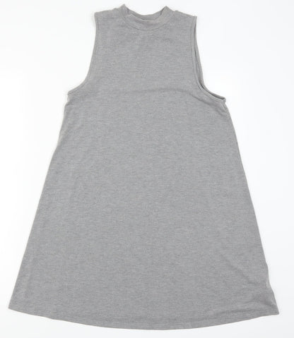 Preloved Topshop Womens Grey   A-Line  Size 10 - Front