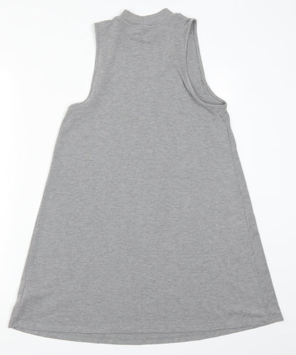 Preloved Topshop Womens Grey   A-Line  Size 10 - Back