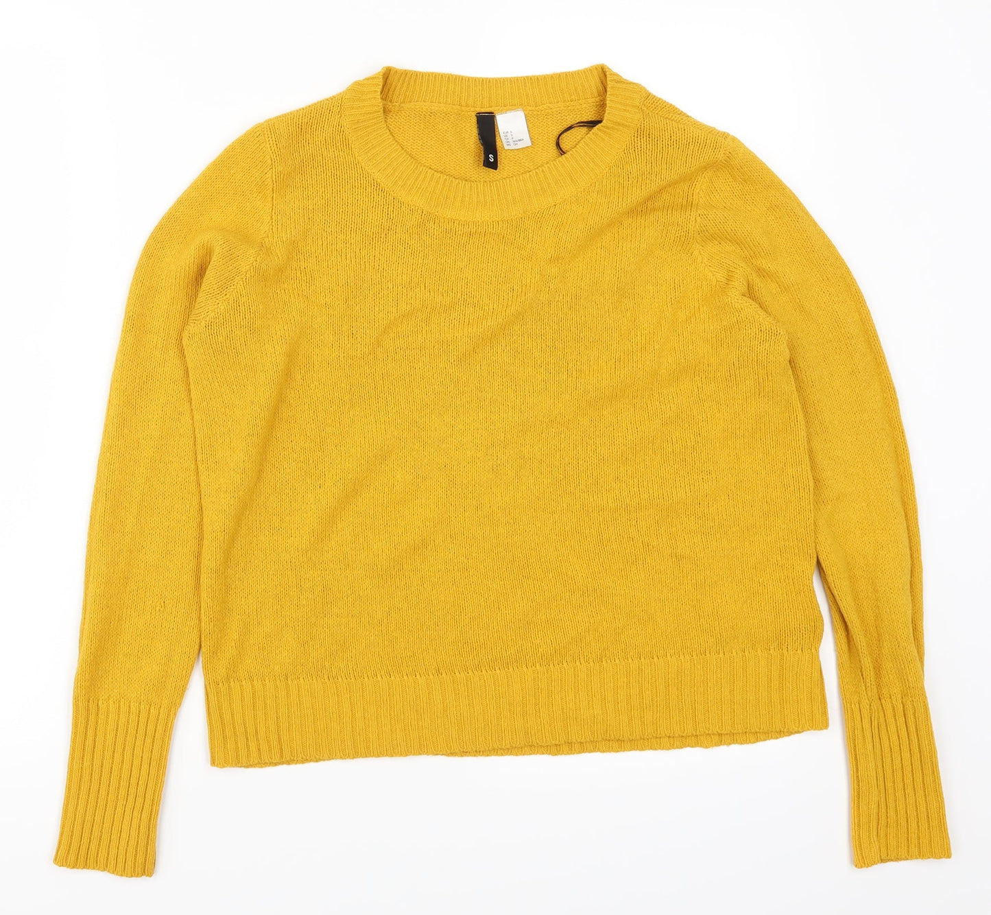 H&M Womens Yellow   Pullover Jumper Size S