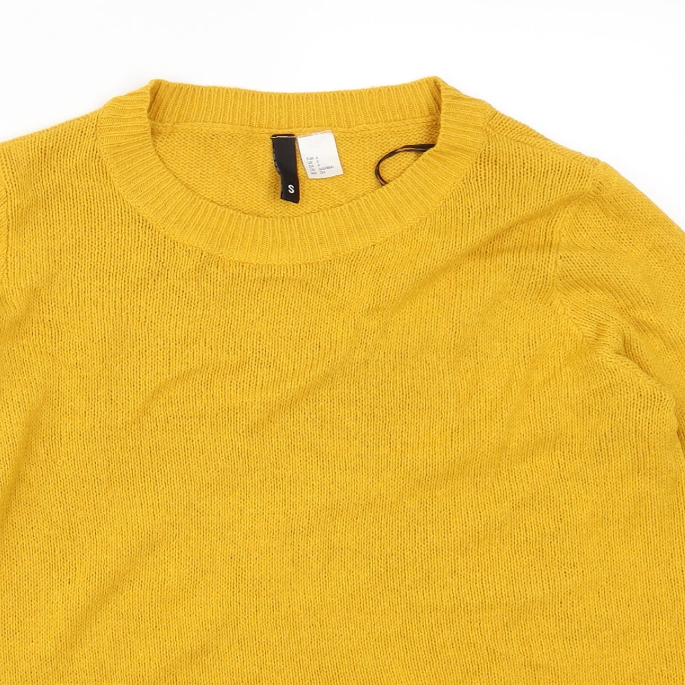 H&M Womens Yellow   Pullover Jumper Size S
