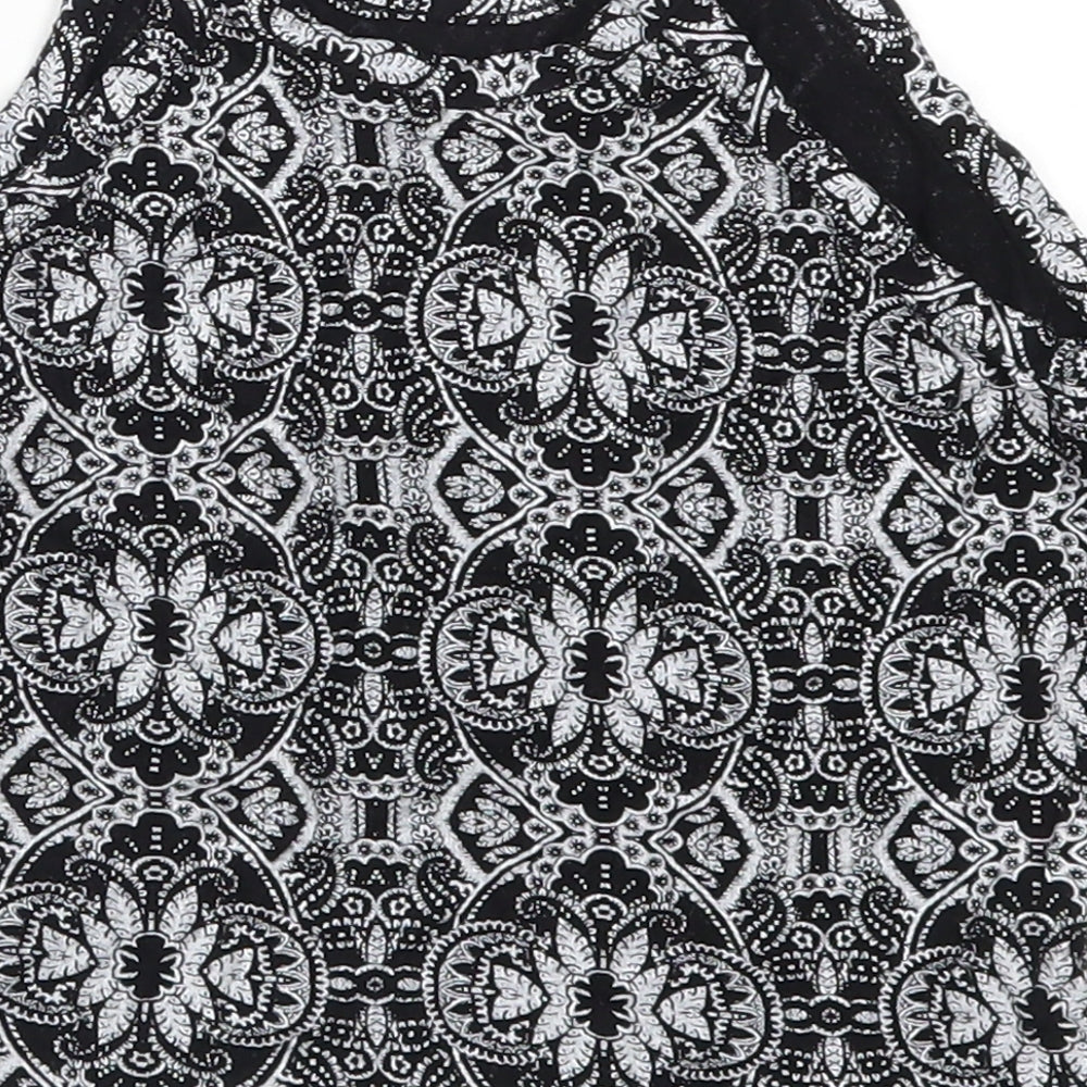 Miss Selfridge Womens Grey Geometric  Cropped Tank Size 8