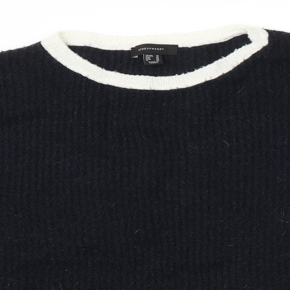 Atmosphere Womens Black Striped  Pullover Jumper Size 18  - .