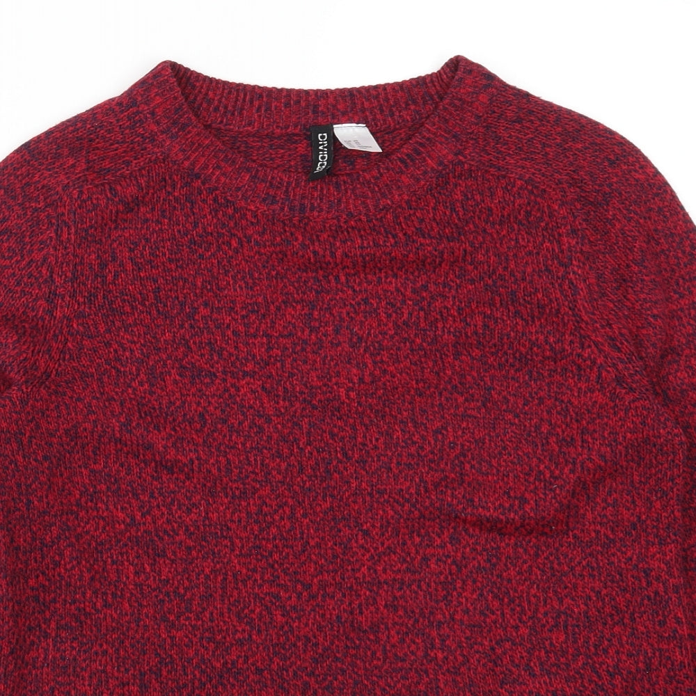 H&M Womens Red   Pullover Jumper Size XS