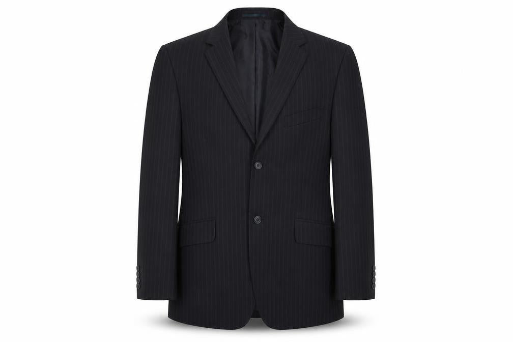 George Mens Blue Striped  Jacket Suit Jacket Size 40