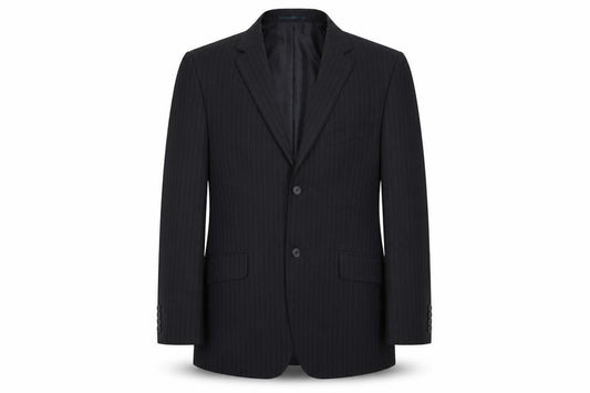 George Mens Blue Striped  Jacket Suit Jacket Size 40