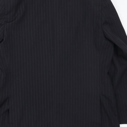 George Mens Blue Striped  Jacket Suit Jacket Size 40