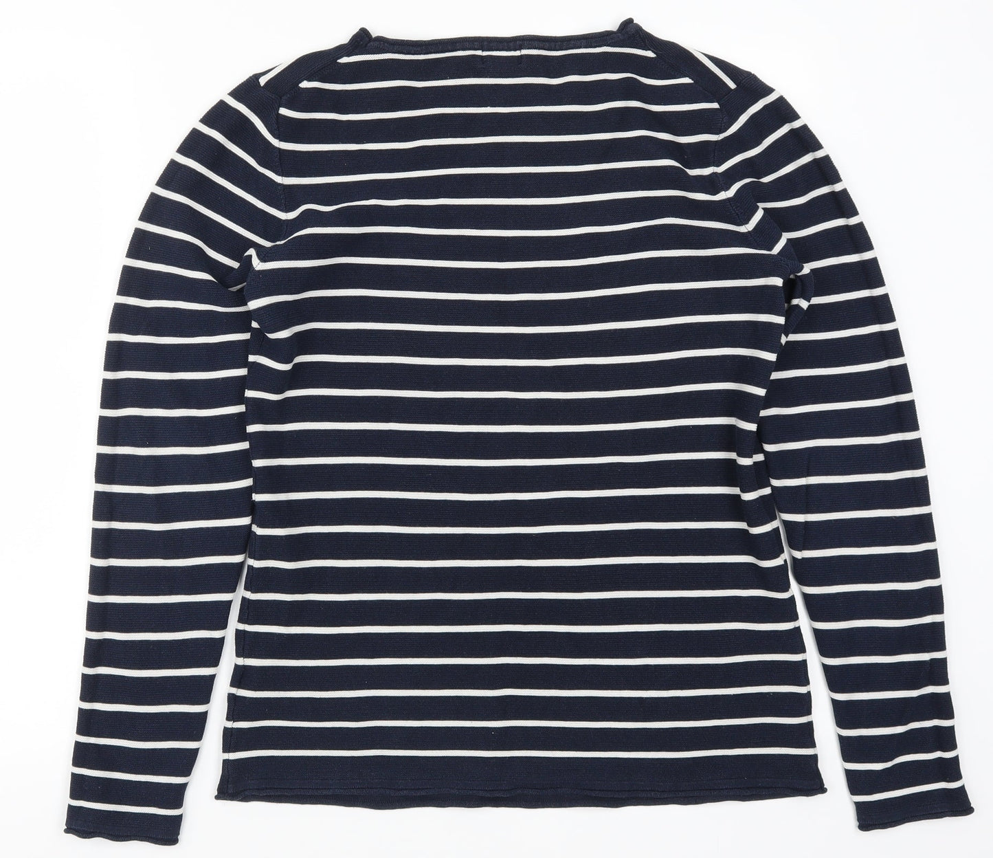 H&M Womens Blue Striped  Pullover Jumper Size M