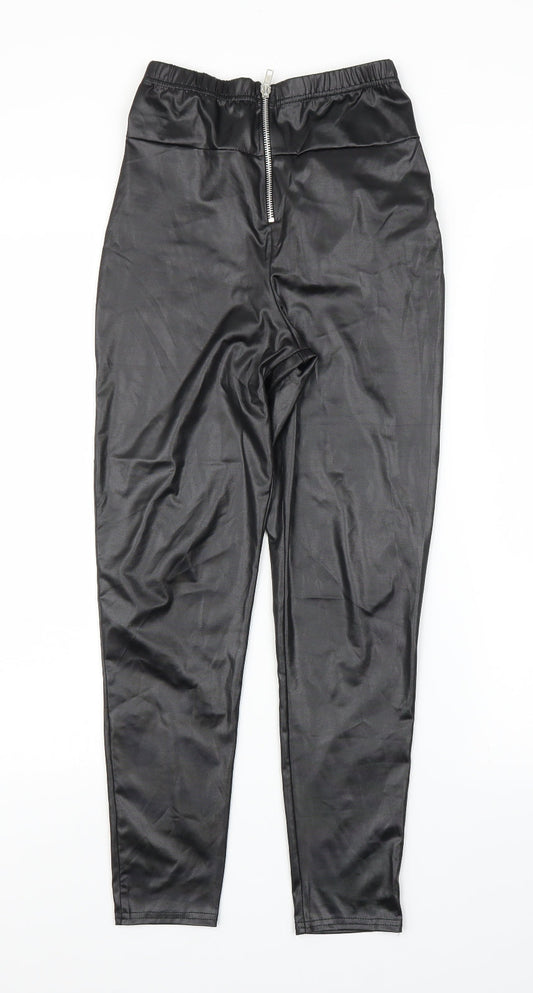 Boohoo Womens Black   Carrot Trousers Size 6 L25 in