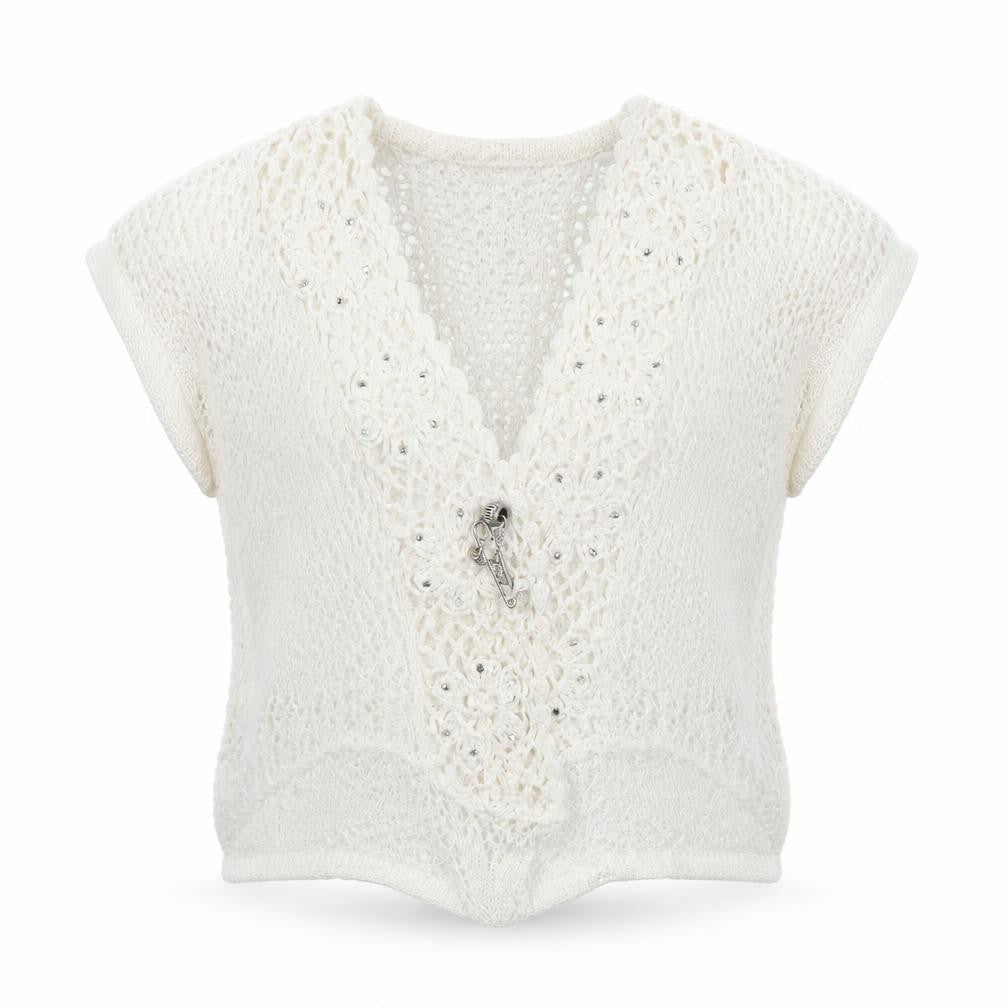 Mandi Womens White   Cardigan Jumper Size 12