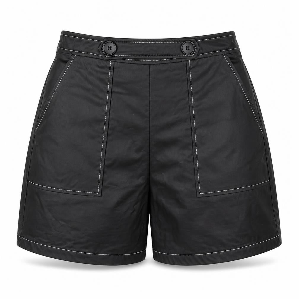 PRETTYLITTLETHING Womens Black   Sailor Shorts Size 8