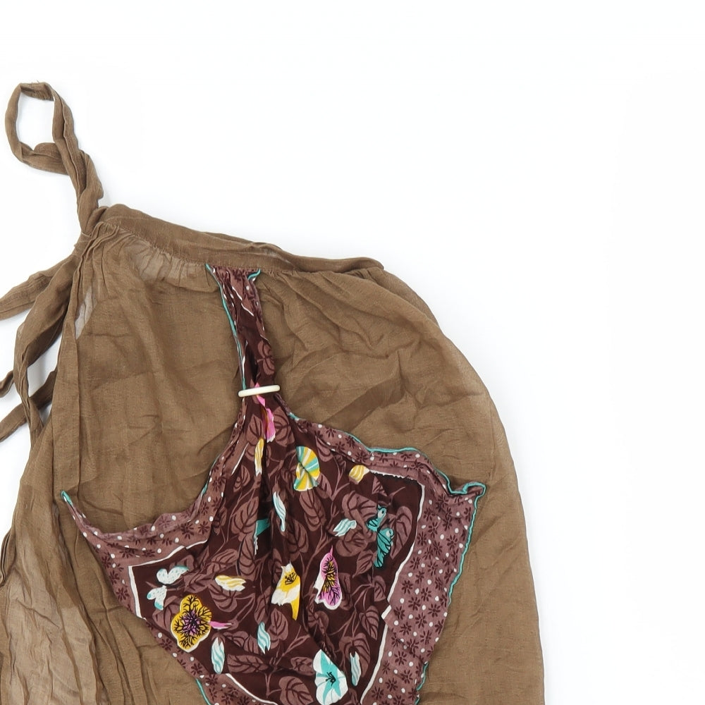Preworn Womens Brown   Wrap Skirt Size S
