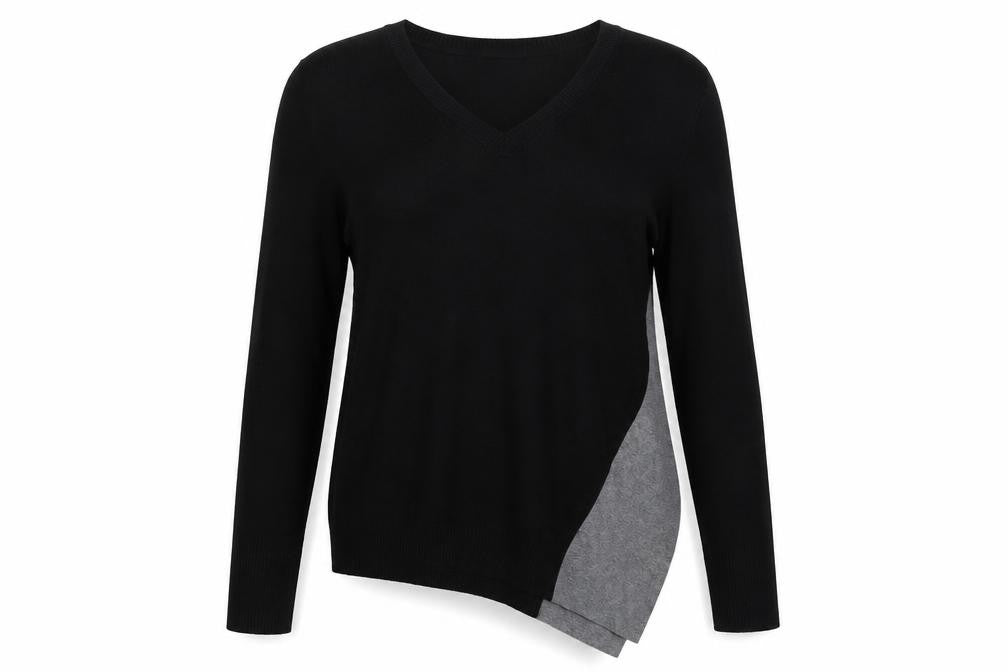 89th & Madison Womens Black   Basic T-Shirt Size L