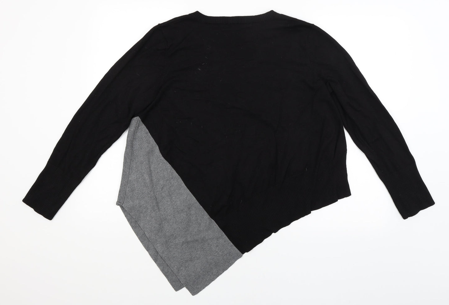 89th & Madison Womens Black   Basic T-Shirt Size L