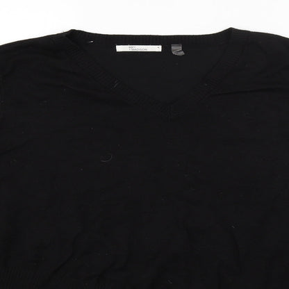 89th & Madison Womens Black   Basic T-Shirt Size L