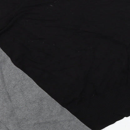 89th & Madison Womens Black   Basic T-Shirt Size L