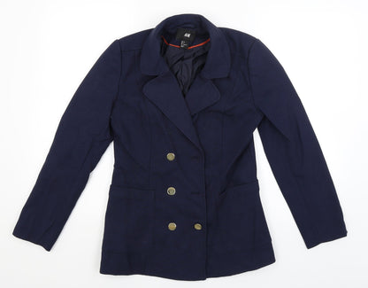 H&M Womens Blue   Jacket Blazer Size 8