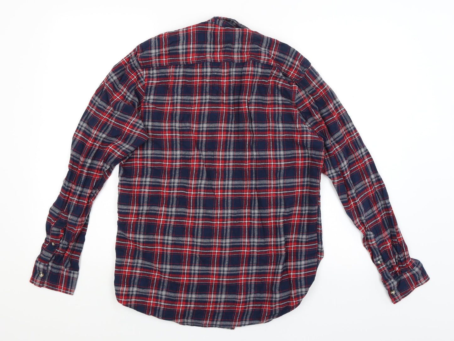 Cedar Wood State Mens Blue Plaid   Button-Up Size M