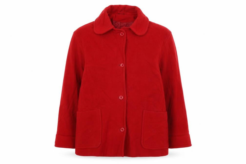 Preworn Womens Red   Overcoat Coat Size 16