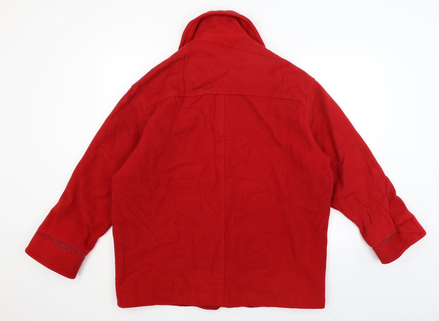 Preworn Womens Red   Overcoat Coat Size 16