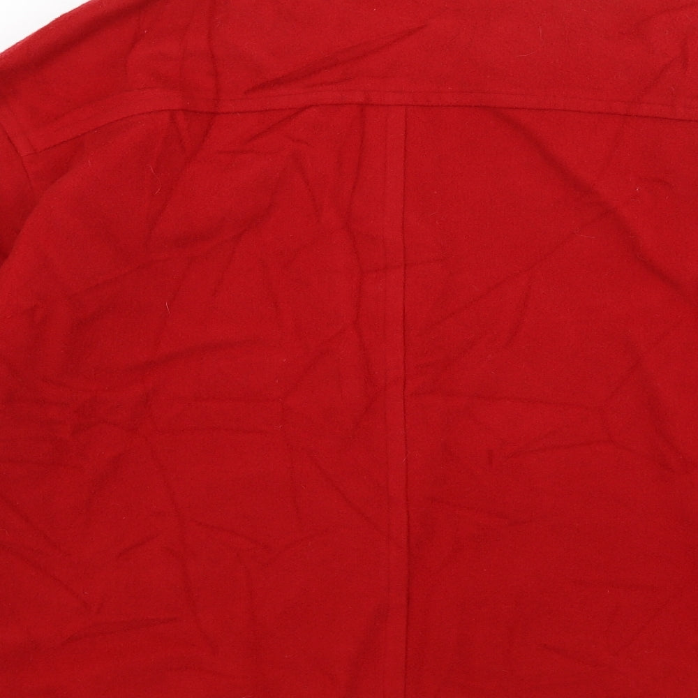 Preworn Womens Red   Overcoat Coat Size 16